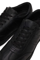 Male Black Lace-up Leather Casual Sneaker | Derimod