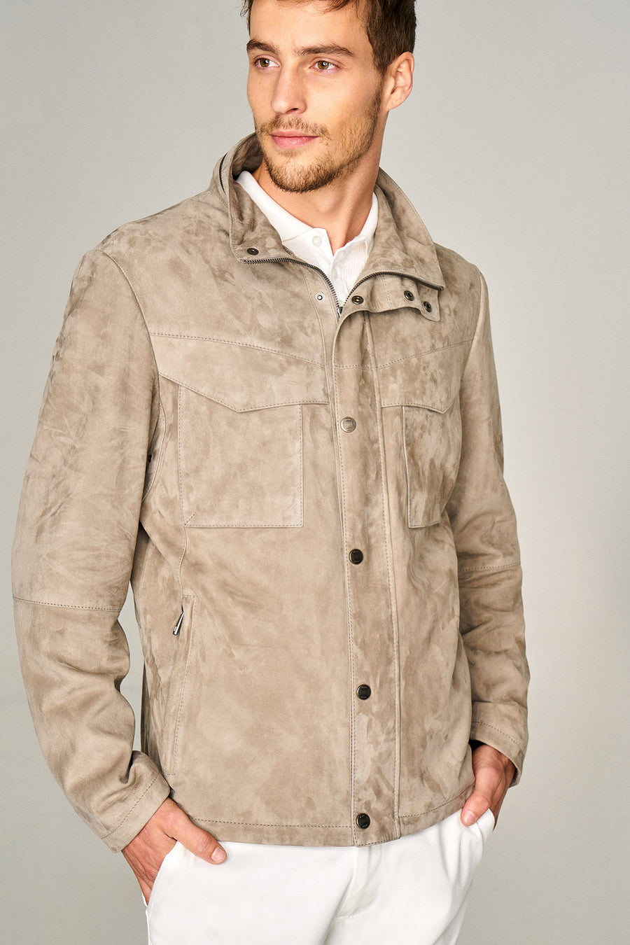 Travis Men's Leather Jacket 18SGD628910 | Derimod