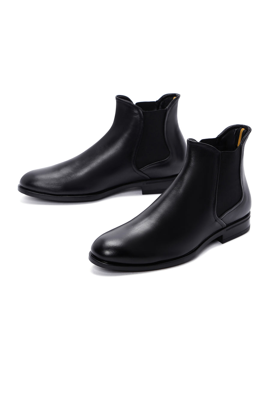 Men's Black Leather Chelsea Boots