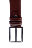 Men's Tan Leather Belt | Derimod