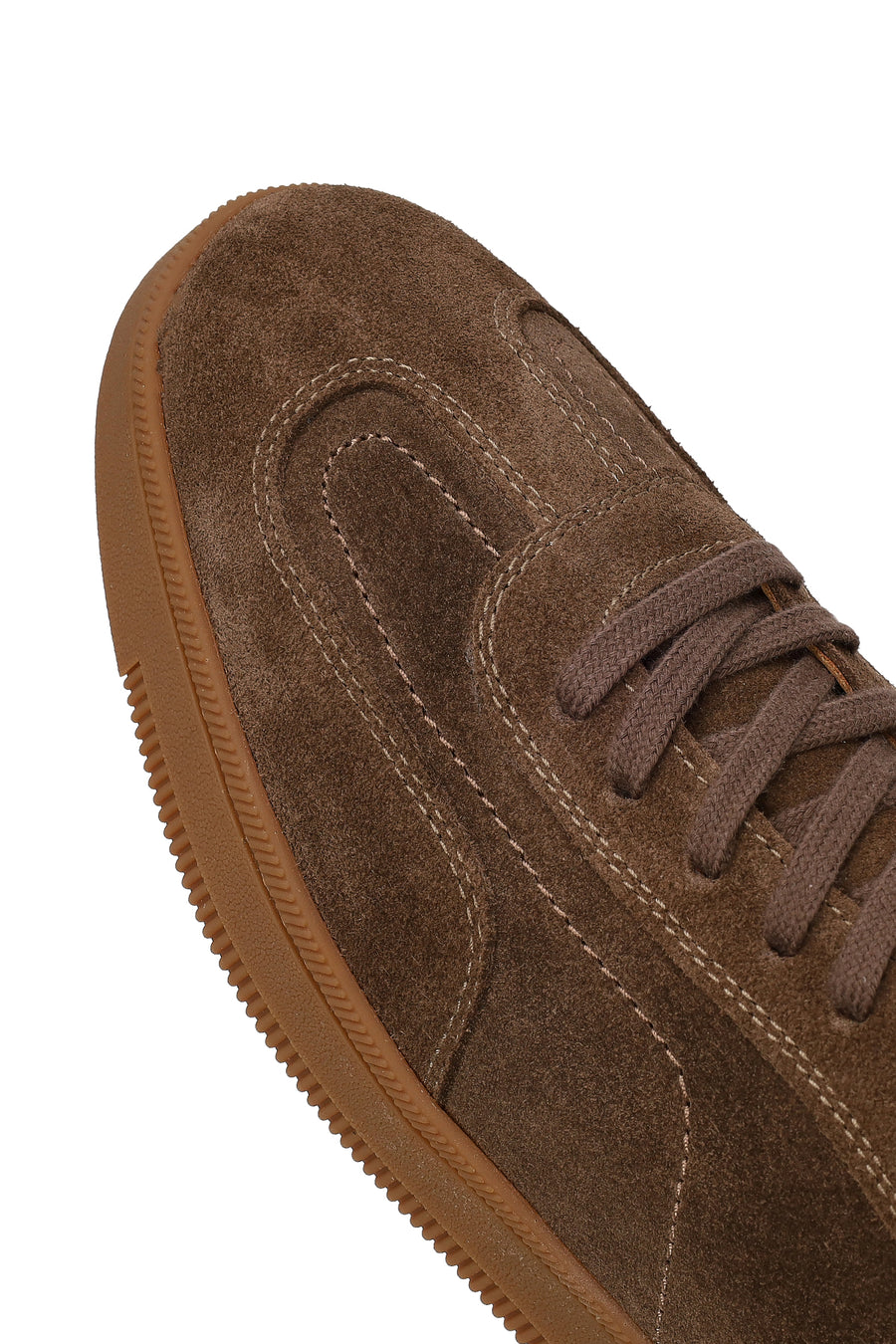 Erkek Taba Bağcıklı Kalın Tabanlı Süet Deri Sneaker