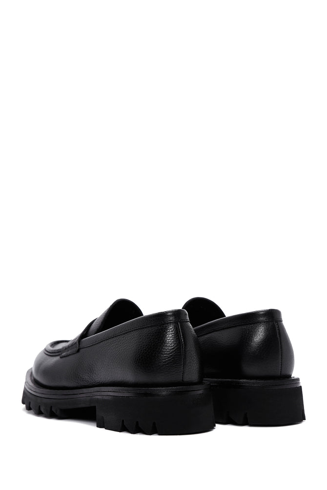 Erkek Siyah Deri Casual Loafer_4