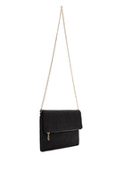 Women's Black Long Chain Strap Straw Clutch Bag | Derimod