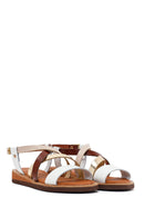 Woman Multicolored Ankle-Buckle Leather Bodrum Sandal | Derimod