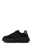 Kadın Siyah Bağcıklı Kalın Tabanlı Sneaker | Derimod