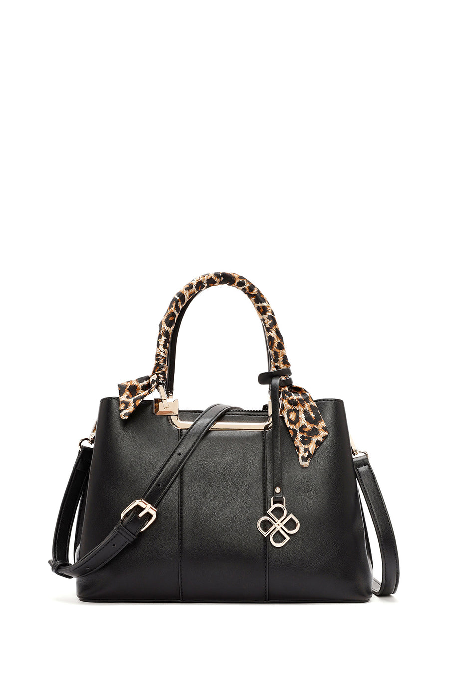 Woman Black Long-Strap Accessory-Detail Shoulder Bag WB150009SV | Derimod