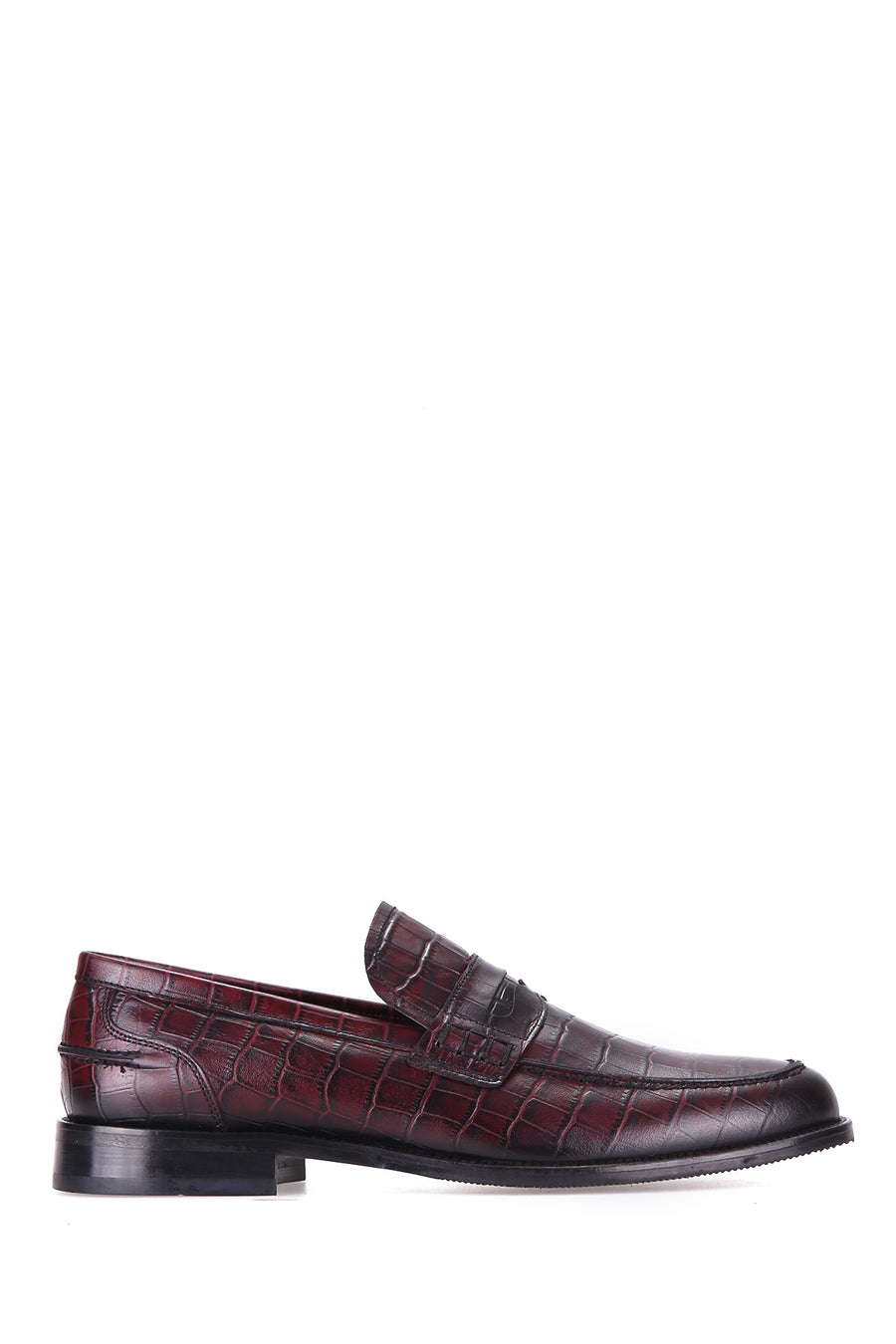 Crocodile Patterned Men's Leather Shoes