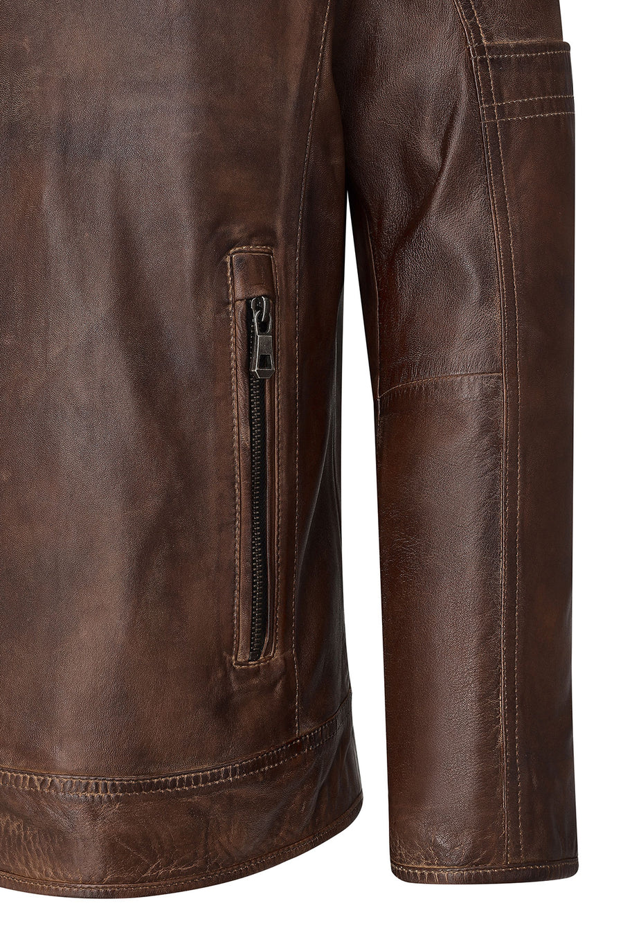 Mbappe Men's Brown Leather Jacket