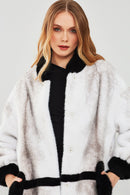 Aspen Women's White Teddy Coat | Derimod