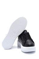 Women's Black Quilted Thick Sole Quilted Sneaker | Derimod