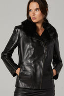 Marianna Women's Leather Jacket | Derimod