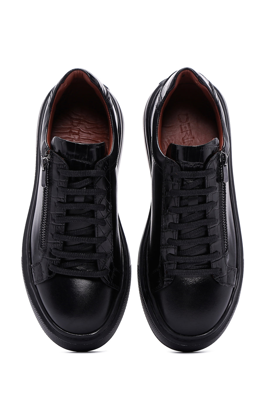 Men's Black Leather Sneaker