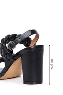Women's Black Thick Heeled Sandals | Derimod