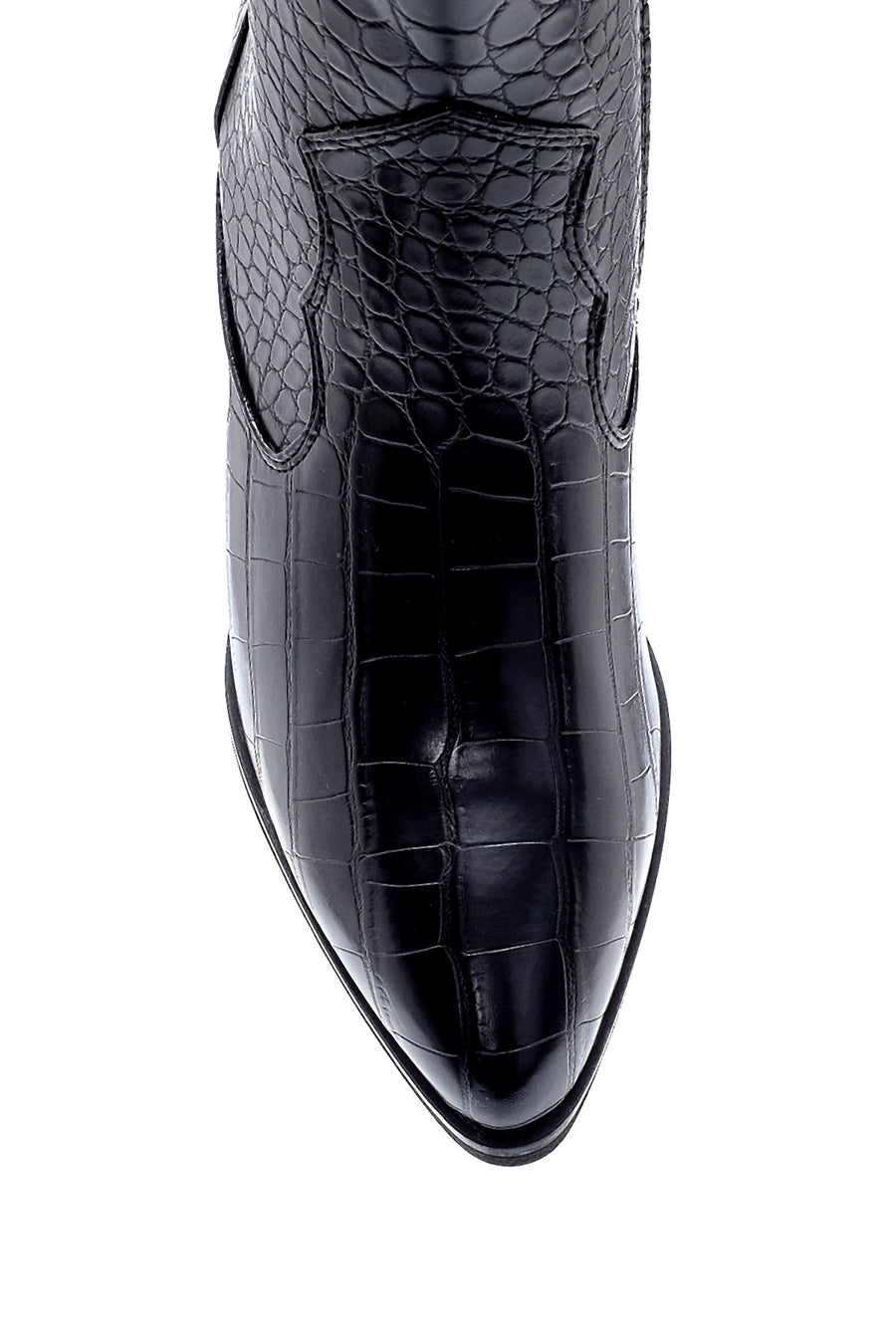 Women's Crocodile Patterned Heeled Cowboy Boots