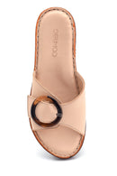 Women's Comfort Leather Slippers | Derimod