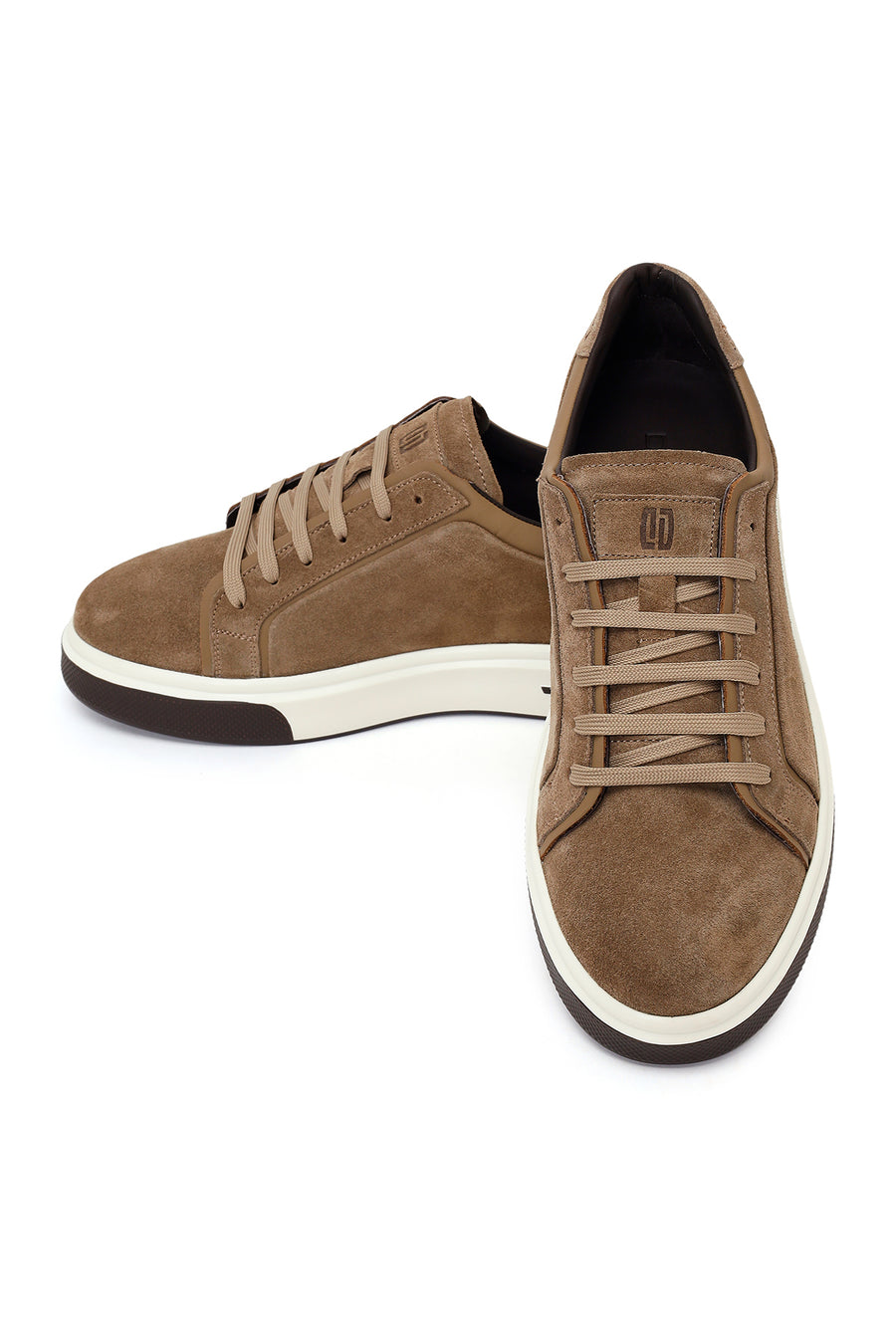 Male Mink Lace-up Thick-Soled Suede Leather Sneaker