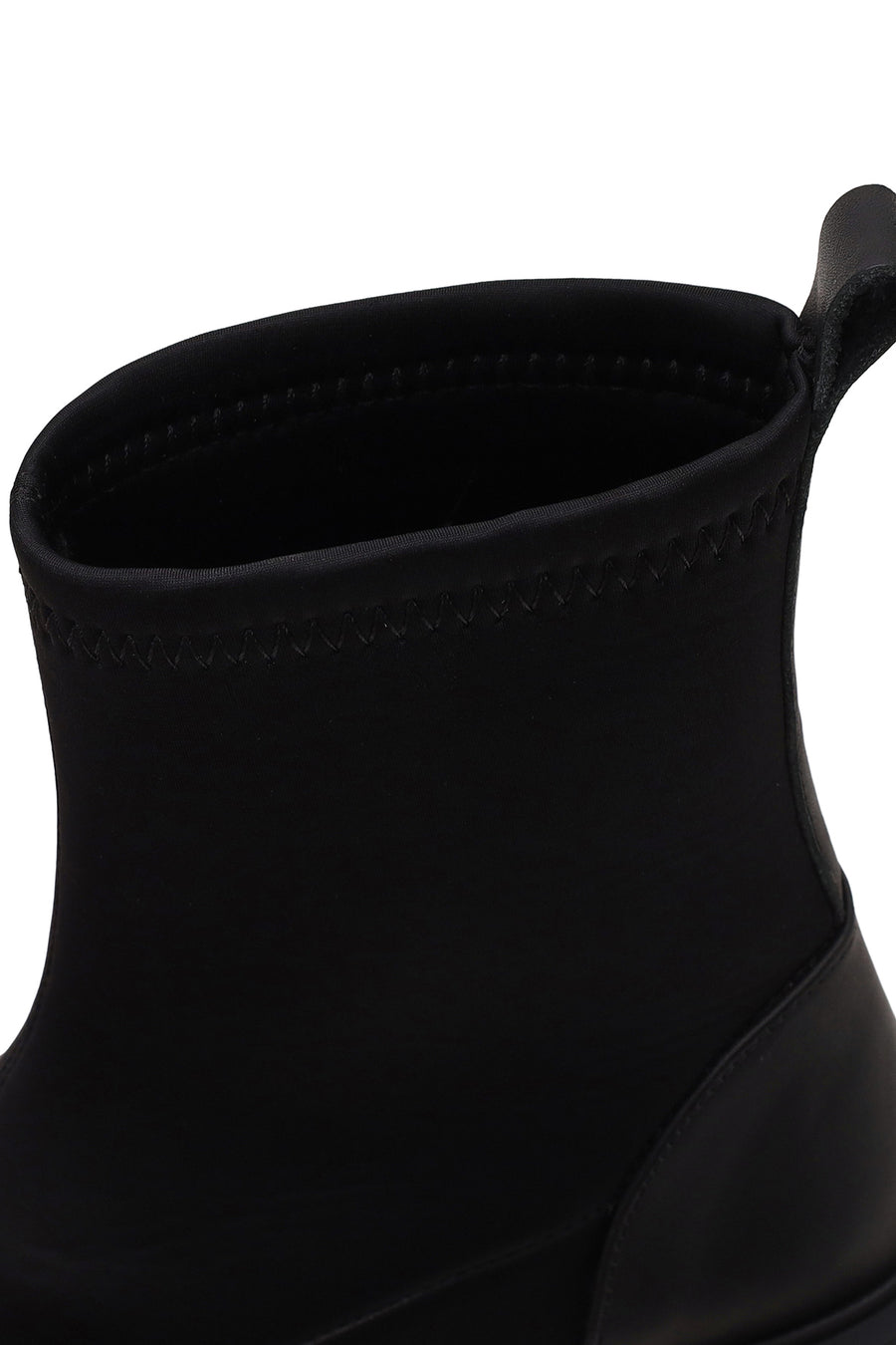 Kadın Siyah Kalın Tabanlı Kumaş Bot