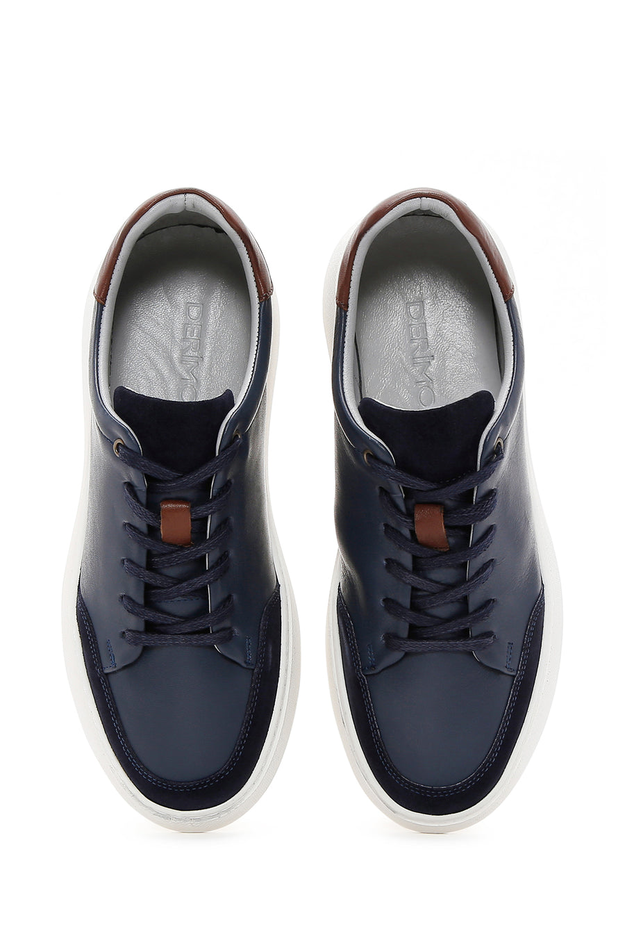 Men's Navy Blue Leather Sneaker