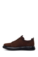 Male Brown Lace-up Thick-soled Nubuck Leather Sneaker | Derimod