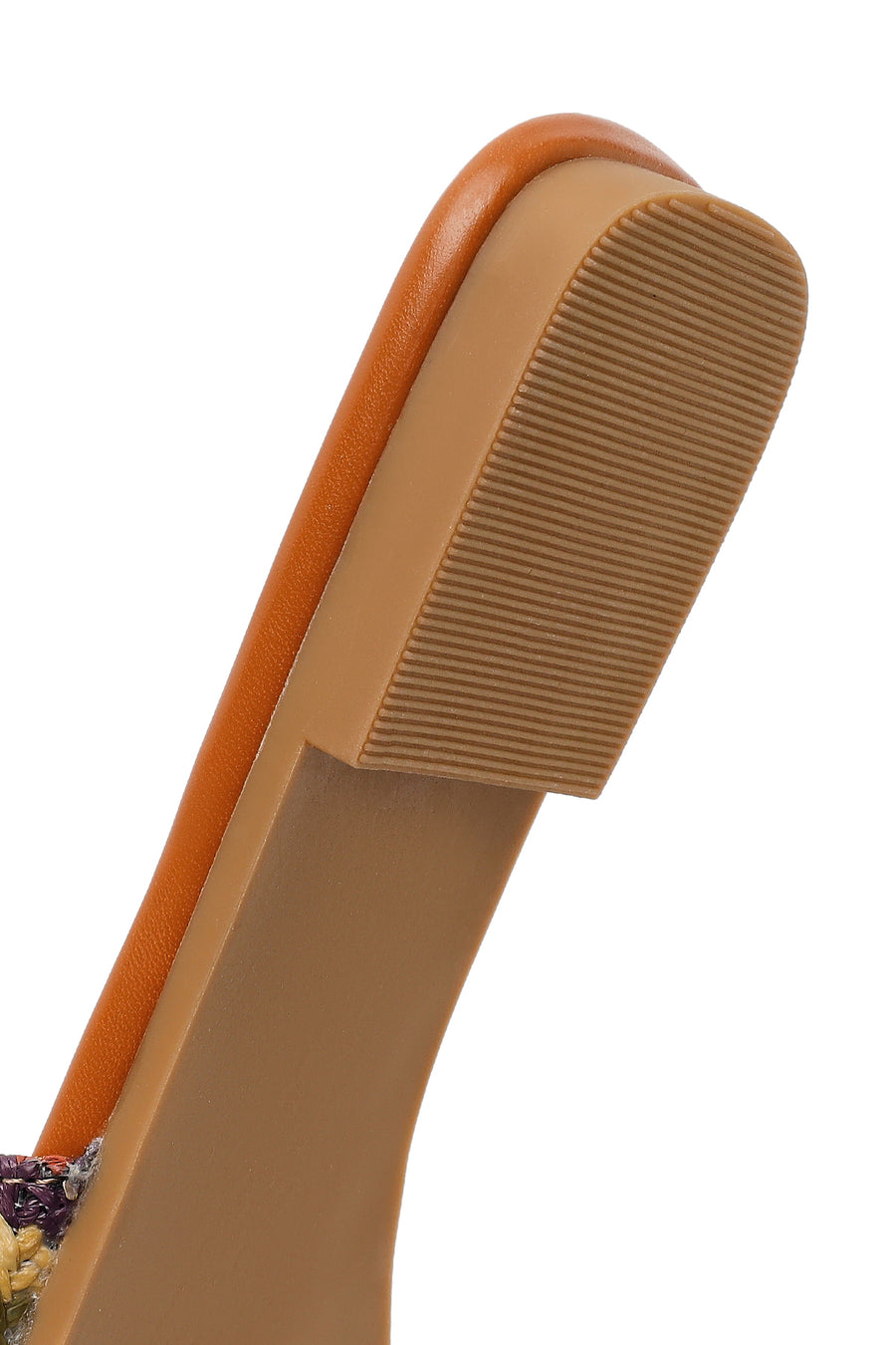 Women's Tan Straw Slippers