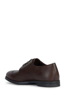 Geox Men's Brown Decio Laced Leather Classic Shoes | Derimod