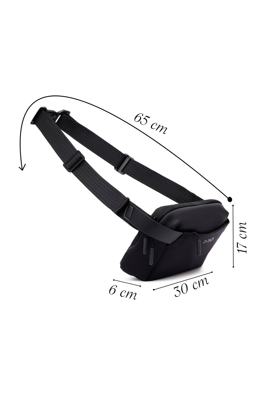 D-Pack Men's Black Waist Bag