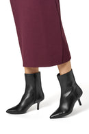 Geox Women Black D Kleopy B - Nappa Sheep Lea Zippered Thin Heeled Leather Boot | Derimod