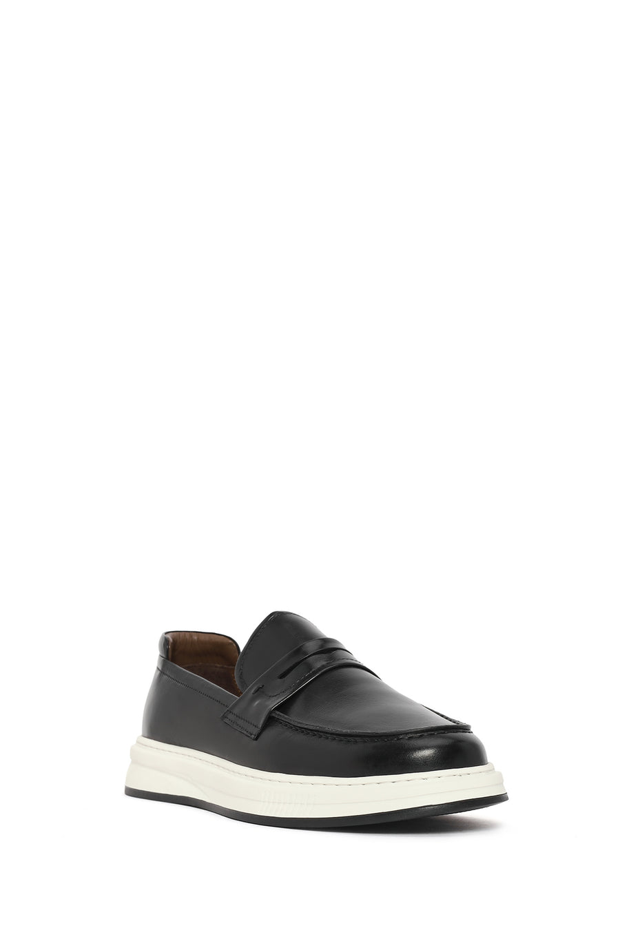 Men's Black Leather Casual Loafer