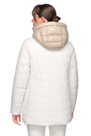 Geox Women's White Spherica Hooded Coat | Derimod