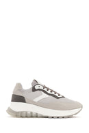 Women's Gray Lace-up Thick-Sole Sports Sneaker | Derimod