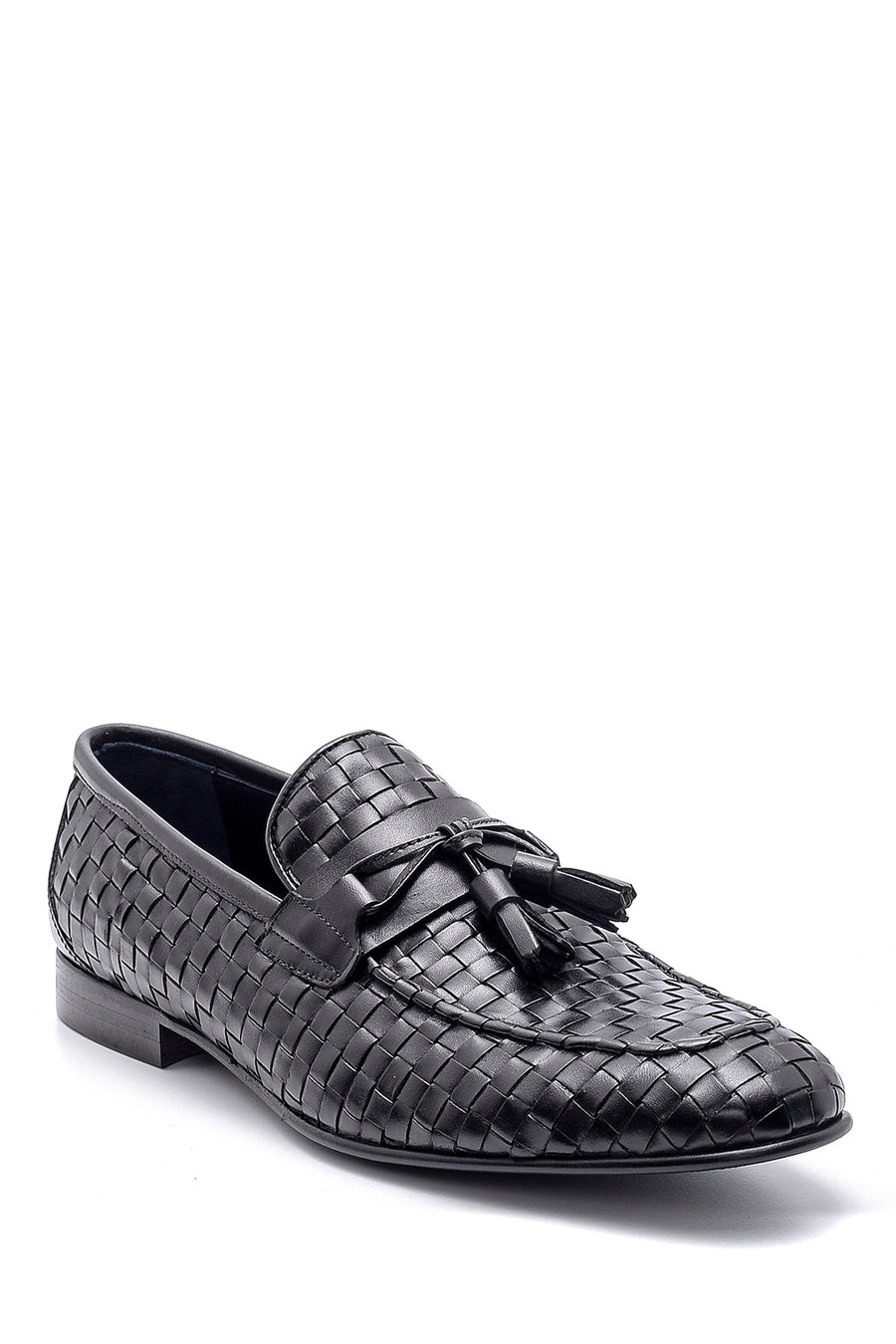 Men's Leather Knit Pattern Loafer