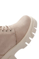 Women's Beige Thick Soled Suede Boots | Derimod