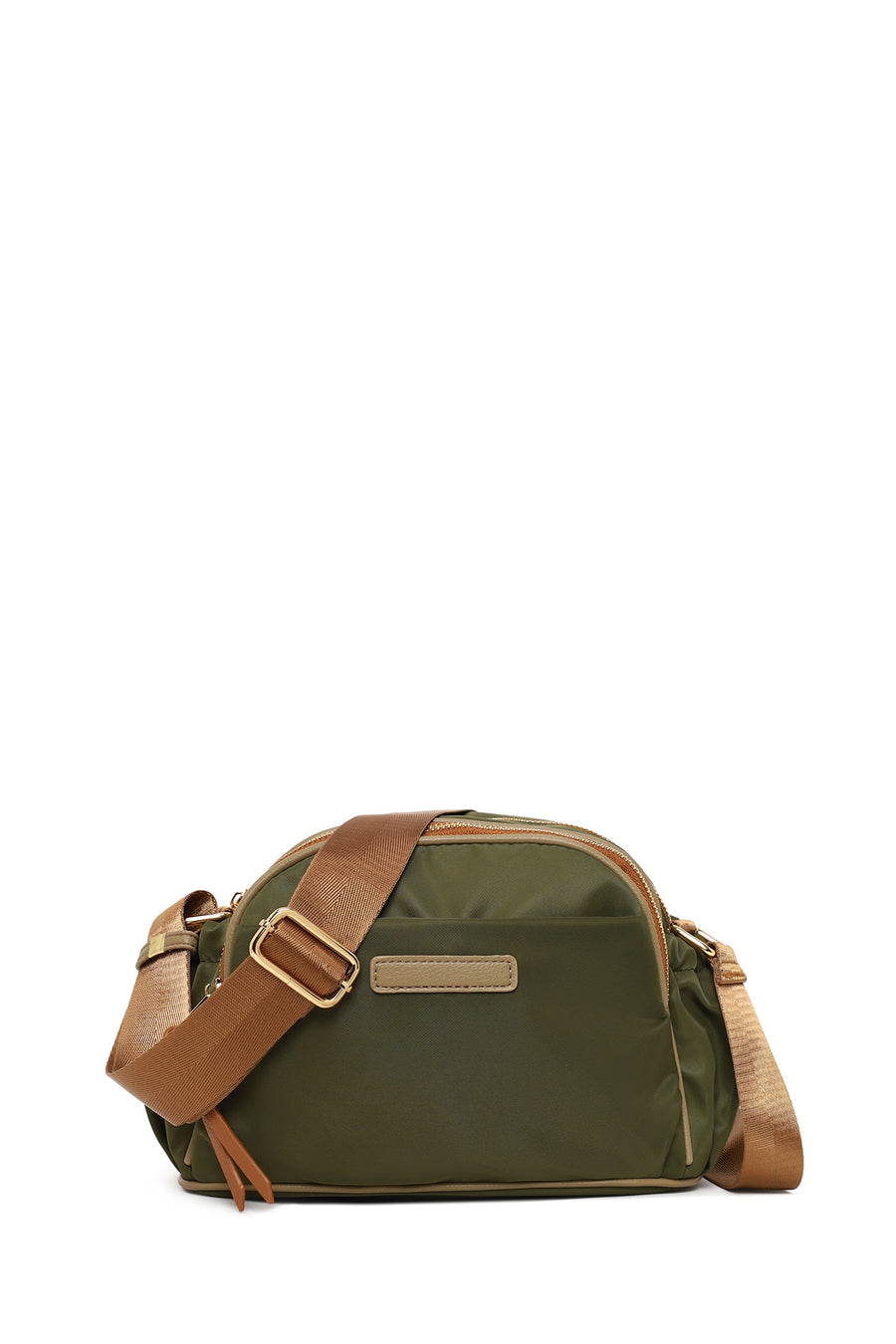 Woman Khaki Fabric Crossbody Bag 26SBD26646F | Derimod