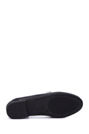 Women's Black Leather Buckle Loafer | Derimod