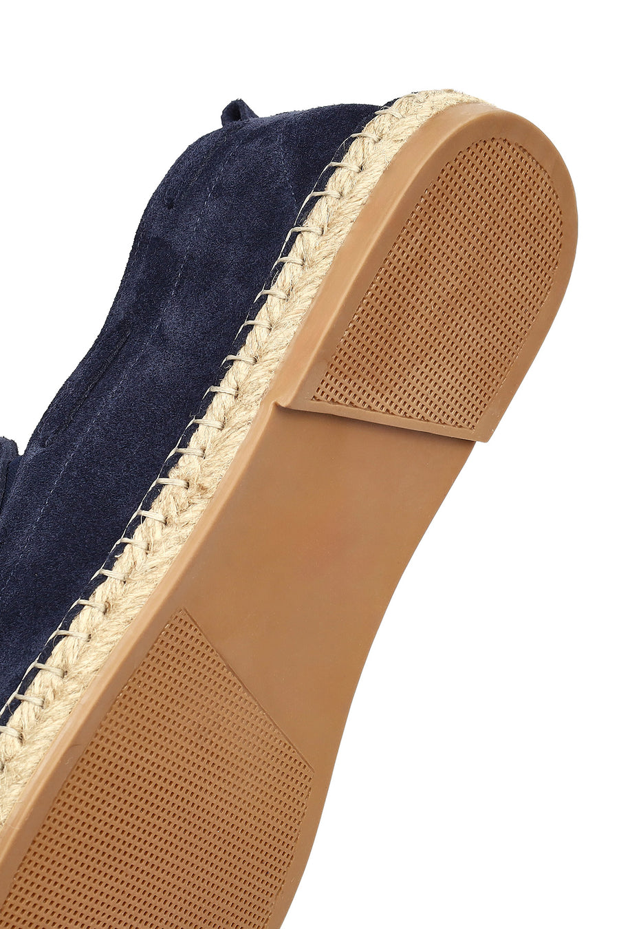Men's Navy Blue Suede Leather Espadrille