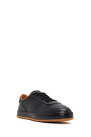 Men's Black Lace-up Leather Sneaker | Derimod