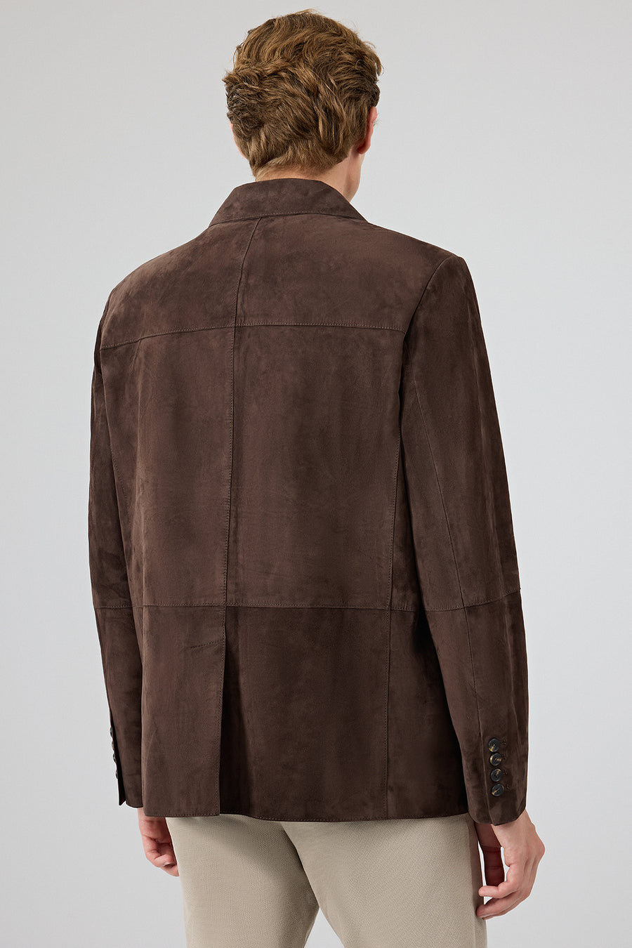 Rodrygo Men's Brown Blazer Suede Leather Jacket