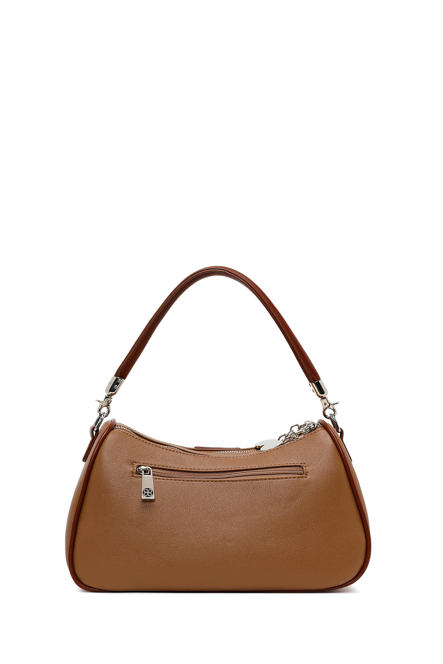 Woman Beige Casual Shoulder Bag with Long Strap