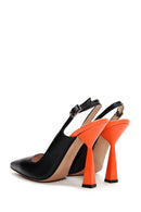 Women's Black Leather Heeled Shoes | Derimod
