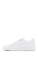 Men's White Lace-up Leather Sneaker | Derimod