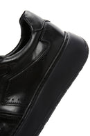 Men's Black Leather Thick Soled Sneaker | Derimod