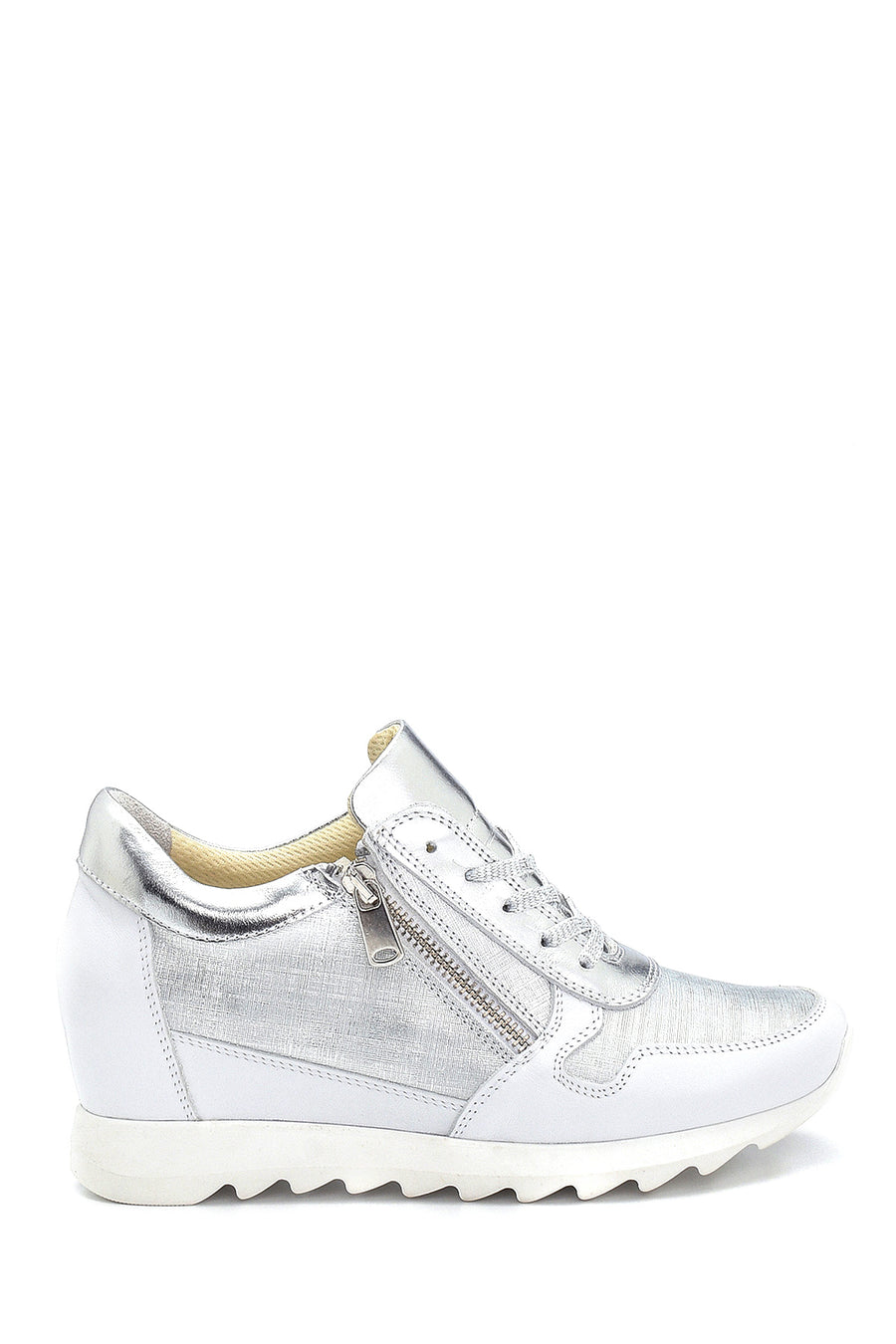 Women's Leather Zipper Detailed Sneaker 21SFD510014 | Derimod