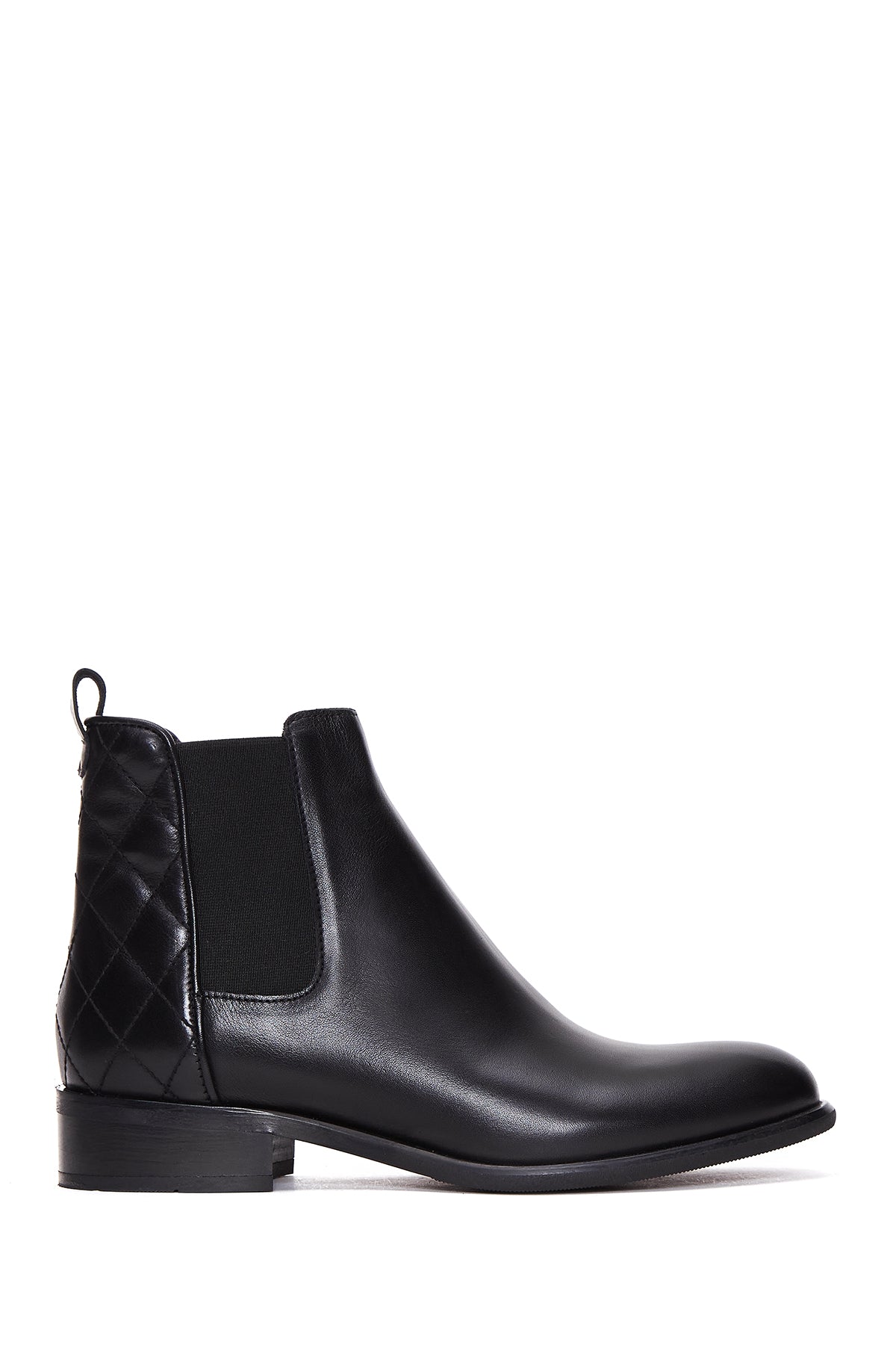 Women's Black Leather Chelsea Boots 24WFD280018 | Derimod