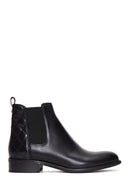 Women's Black Leather Chelsea Boots | Derimod