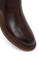 Male Brown Leather Casual Chelsea Boots | Derimod