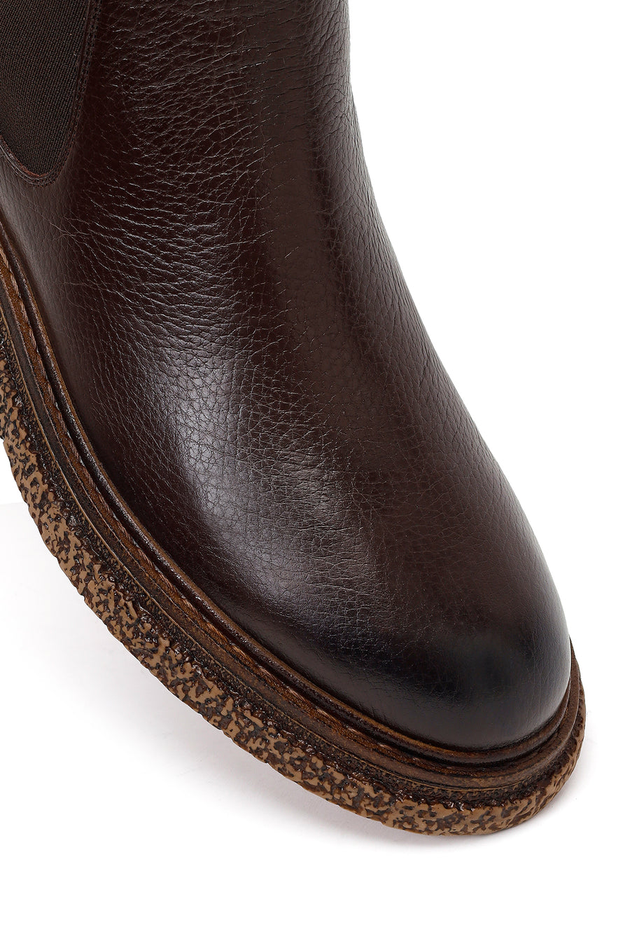 Male Brown Leather Casual Chelsea Boots