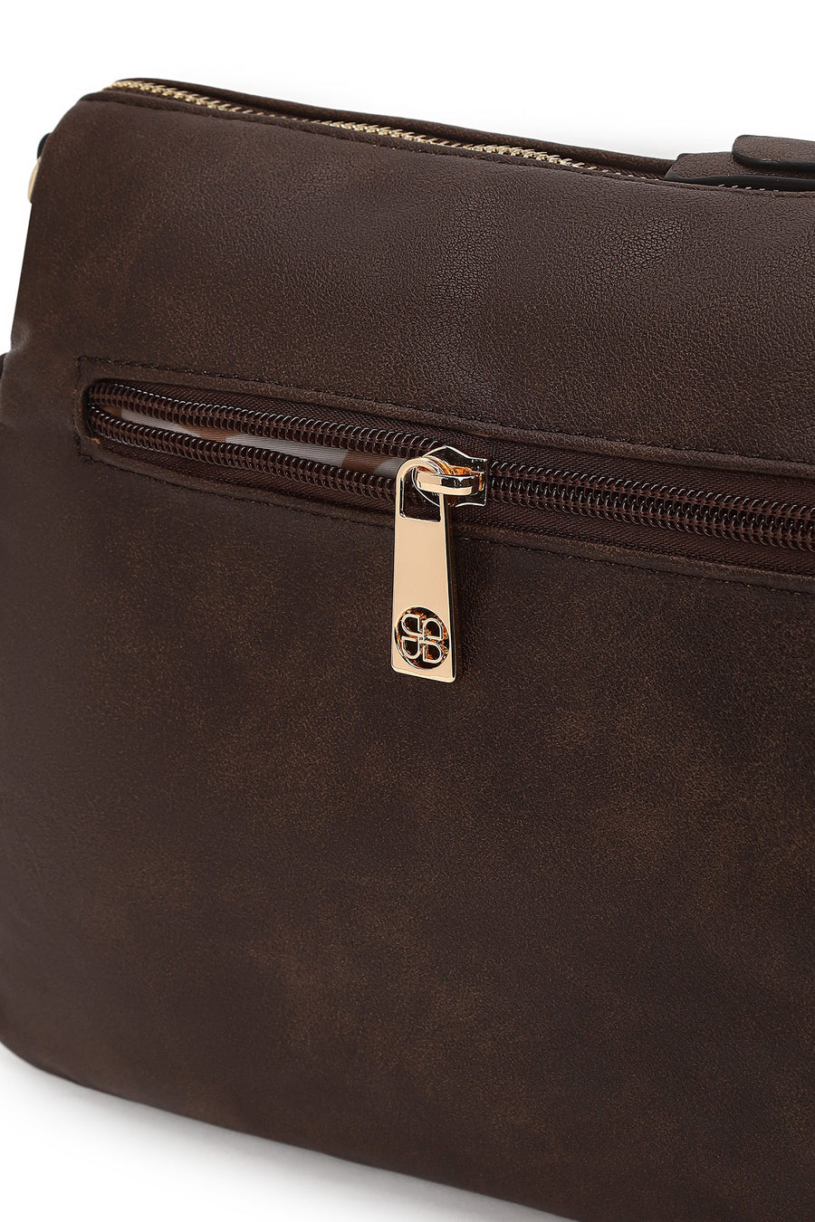 Woman Brown Crossbody Bag with Long Strap