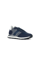 Geox Men's Navy Blue Spherica Vseries Lace-Up Leather Sneaker | Derimod