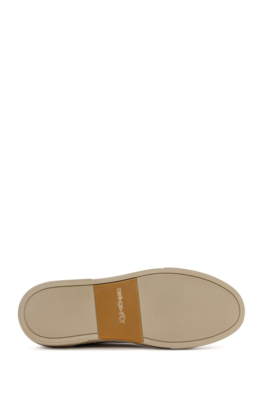 Men's Beige Lace-up Leather Sneaker