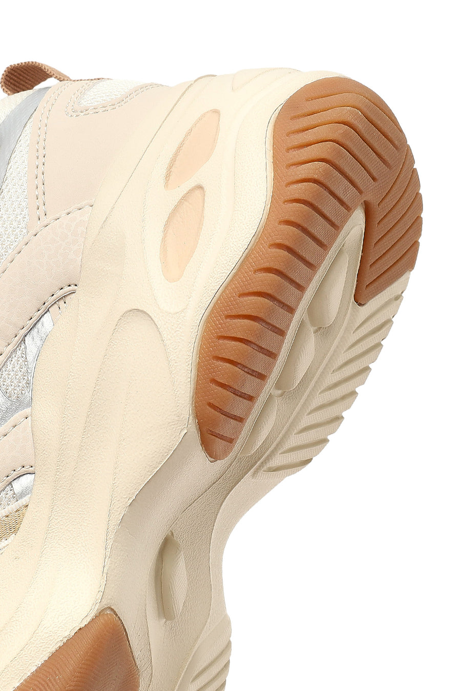 Woman Beige Lace-Up Chunky Sneaker
